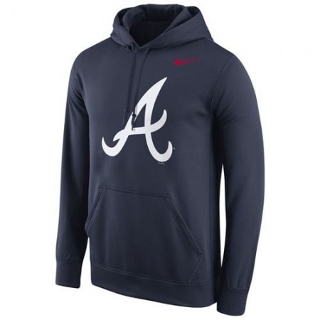 Atlanta Braves Nike Logo Performance Navy Pullover MLB Hoodie