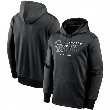 Men's Colorado Rockies Black 2022 Performance Pullover Hoodie