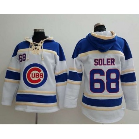 Cubs #68 Jorge Soler White Sawyer Hooded Sweatshirt MLB Hoodie