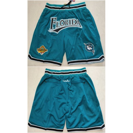 Men's Florida Marlins Teal Shorts (Run Small)