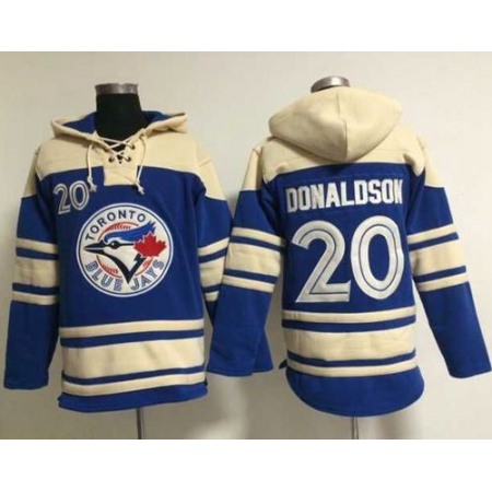 Blue Jays #20 Josh Donaldson Blue Sawyer Hooded Sweatshirt MLB Hoodie