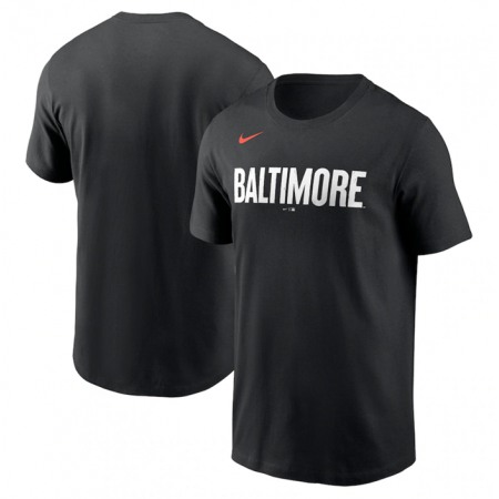 Men's Baltimore Orioles Black 2023 City Connect Wordmark T-Shirt