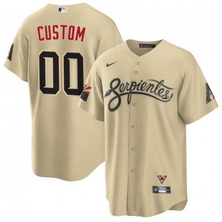 Men's Diamondbacks Gold ACTIVE PLAYER Custom 2021 City Connect Cool Base Stitched MLB Jersey