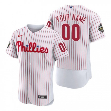 Men's Philadelphia Phillies ACTIVE Player Custom White 2022 World Series Flex Base Stitched Baseball Jersey