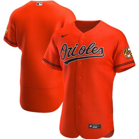 Men's Baltimore Orioles Blank Orange Flex Base Stitched Jersey