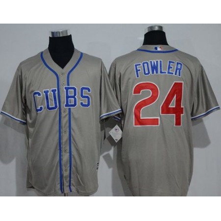 Cubs #24 Dexter Fowler Grey New Cool Base Alternate Road Stitched MLB Jersey