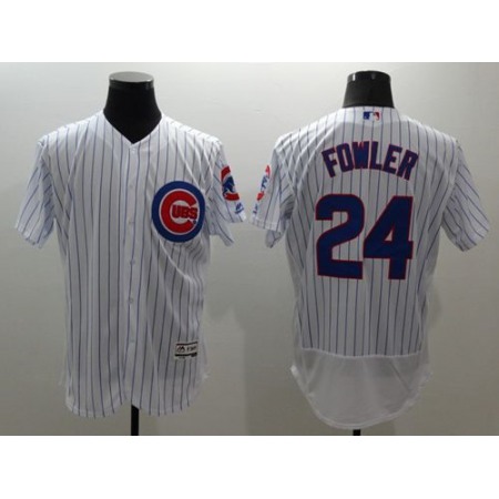 Cubs #24 Dexter Fowler White Flexbase Authentic Collection Stitched MLB Jersey