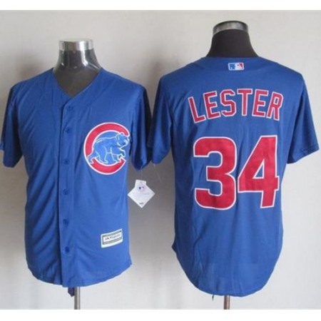 Cubs #34 Jon Lester Blue New Cool Base Stitched MLB Jersey