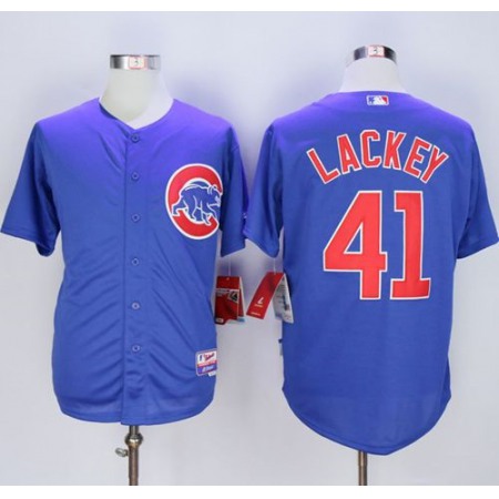 Cubs #41 John Lackey Blue Alternate Cool Base Stitched MLB Jersey