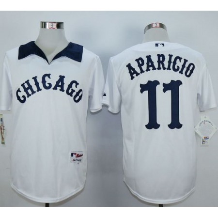 White Sox #11 Luis Aparicio White 1976 Turn Back The Clock Stitched MLB Jersey