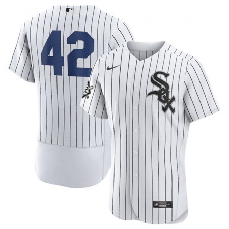 Men's Chicago White Sox #42 Jackie Robinson White Flex Base Stitched Jersey