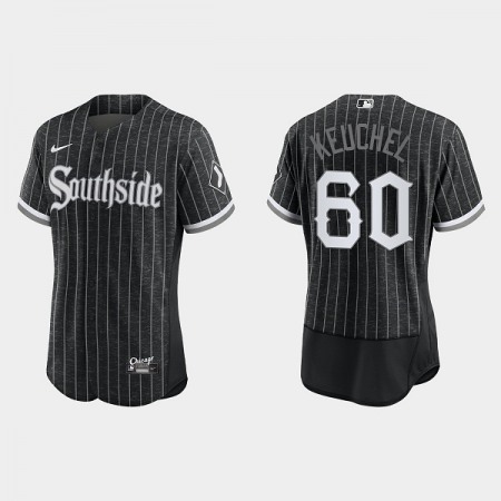 Men's Chicago White Sox #60 Dallas Keuchel Black 2021 City Connect Flex Base Stitched Jersey