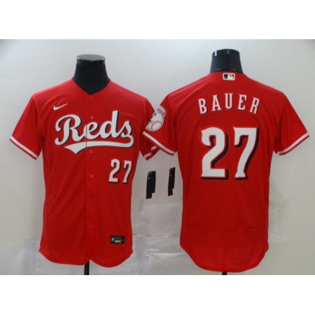 Men's Cincinnati Reds #27 Trevor Bauer Red Flex Base Stitched MLB Jersey