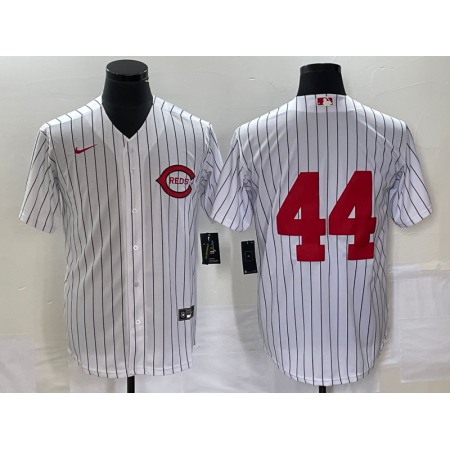 Men's Cincinnati Reds #44 Elly De La Cruz White Field of Dreams Cool Base Stitched Baseball Jersey