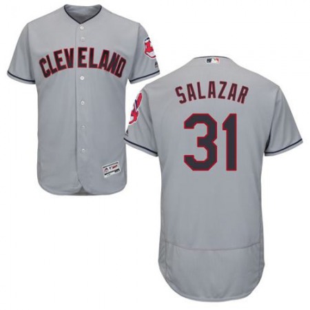 indians #31 Danny Salazar Grey Flexbase Authentic Collection Stitched MLB Jersey