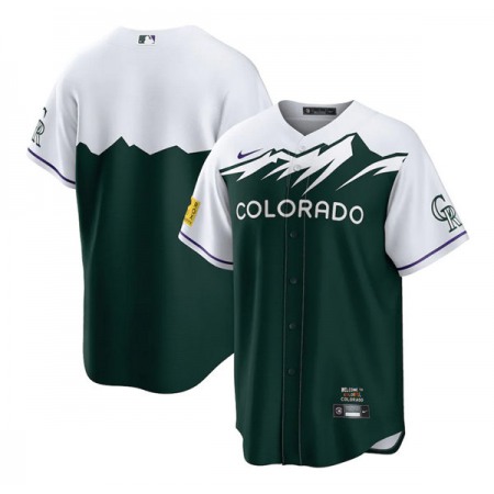 Men's Colorado Rockies Blank 2022 Green City Connect Stitched Baseball Jersey