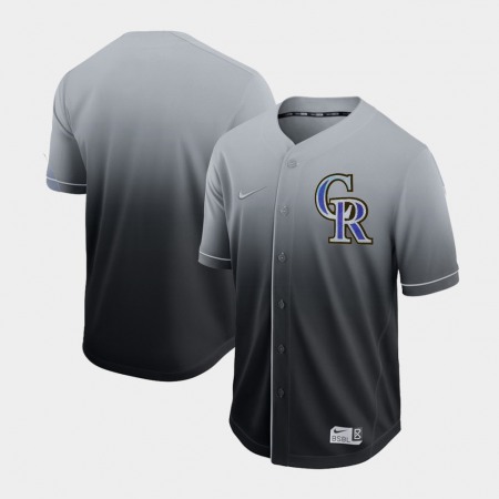 Men's Colorado Rockies Blank Black Fade Stitched MLB Jersey