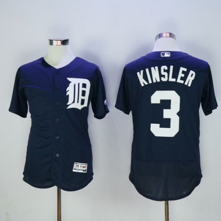 Tigers #3 ian Kinsler Navy Blue Flexbase Authentic Collection Stitched MLB Jersey