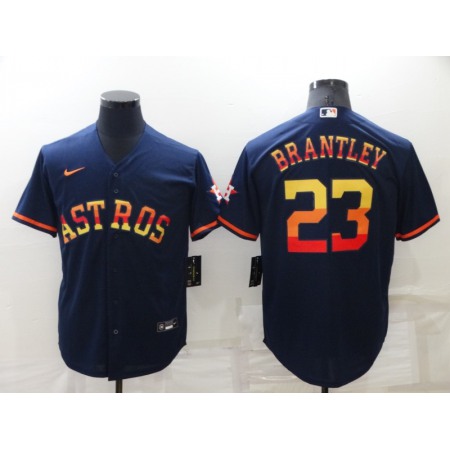 Men's Houston Astros #23 Michael Brantley 2022 Navy Cool Base Stitched Jersey