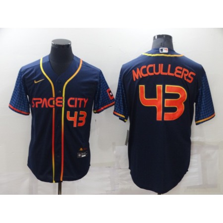 Men's Houston Astros #43 Lance McCullers 2022 Navy City Connect Cool Base Stitched Jersey