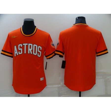 Men's Houston Astros Blank Orange Cool Base Stitched Jersey