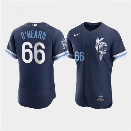 Men's Kansas City Royals #66 Ryan O'Hearn 2022 Navy City Connect Flex Base Stitched MLB Jersey