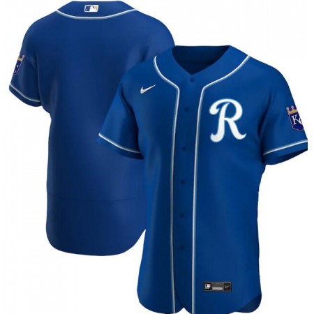 Men's Kansas City Royals Blank Royal Flex Base Stitched Jersey