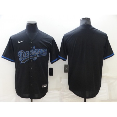 Men's Los Angeles Dodgers Blank Black Cool Base Stitched Baseball Jersey