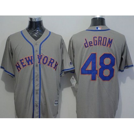 Mets #48 Jacob DeGrom Grey New Cool Base Stitched MLB Jersey