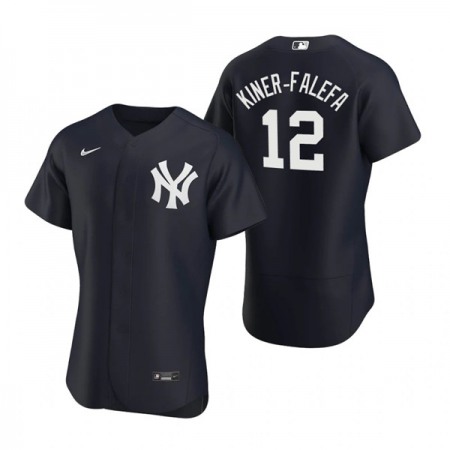 Men's New York Yankees #12 isiah Kiner-Falefa Black Flex Base Stitched Jersey