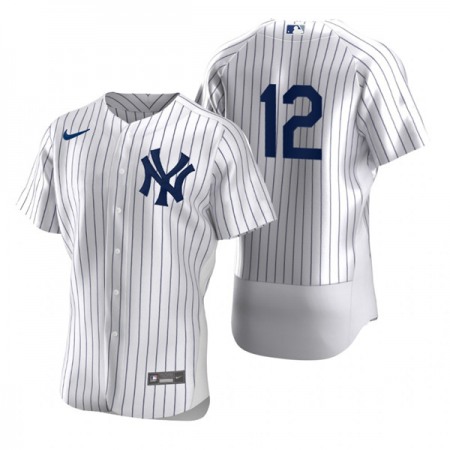 Men's New York Yankees #12 isiah Kiner-Falefa White Flex Base Stitched Jersey