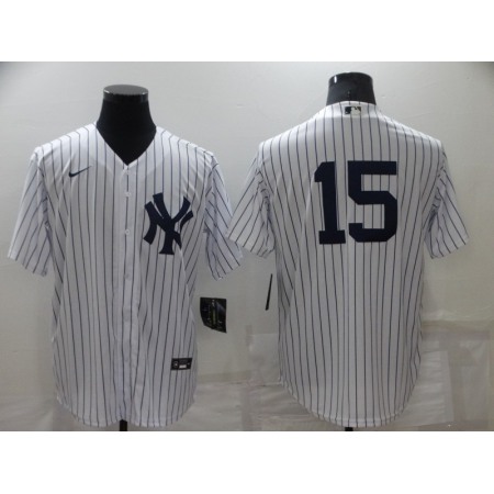 Men's New York Yankees #15 Thurman Munson White Cool Base Stitched Baseball Jersey