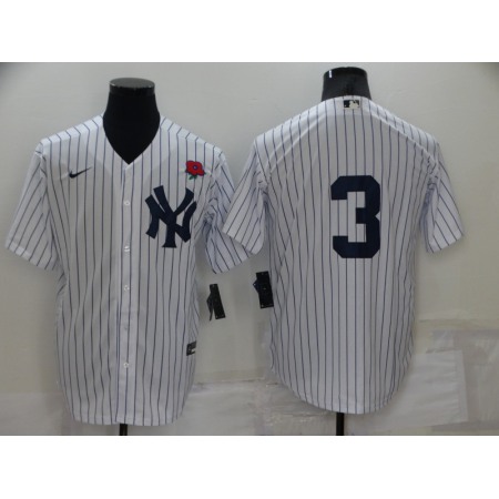 Men's New York Yankees #3 Babe Ruth White Cool Base Stitched Baseball Jersey