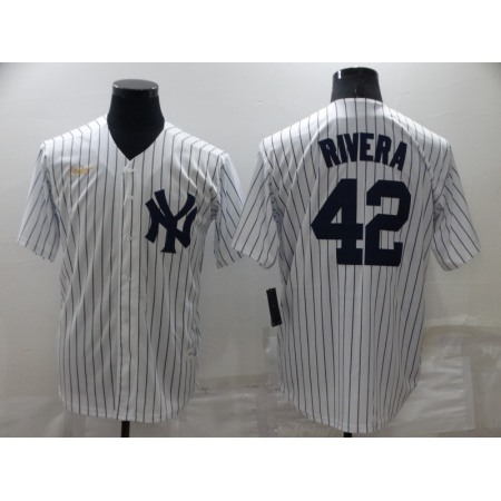 Men's New York Yankees #42 Mariano Rivera White Cool Base Stitched Baseball Jersey