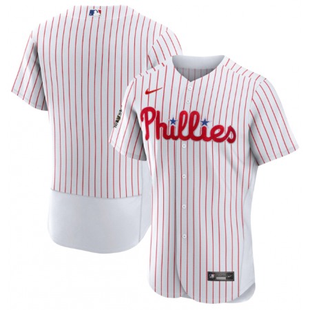 Men's Philadelphia Phillies Blank White 2022 World Series Flex Base Stitched Baseball Jersey