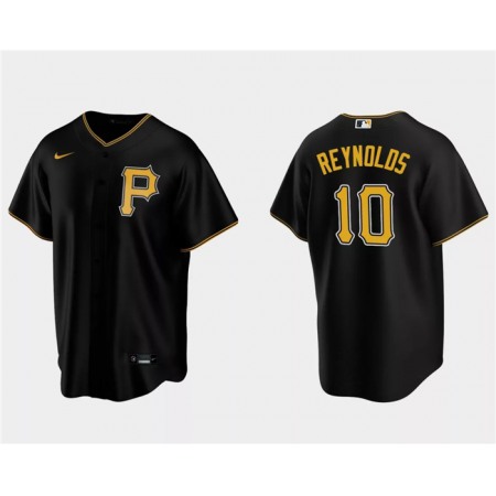 Men's Pittsburgh Pirates #10 Bryan Reynolds Black Cool Base Stitched Baseball Jersey