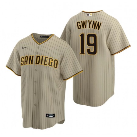 Men's San Diego Padres #19 Tony Gwynn Brown Cool Base Stitched Jersey