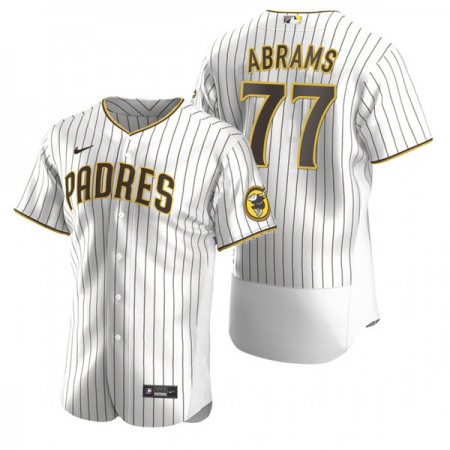 Men's San Diego Padres #77 C.J. Abrams White Flex Base Stitched Baseball Jersey