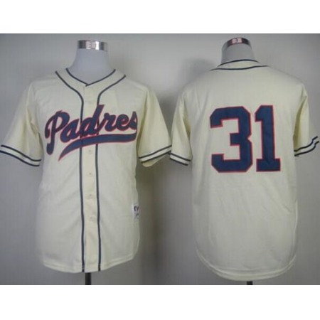 Padres #31 Dave Winfield Cream 1948 Turn Back The Clock Stitched MLB Jersey