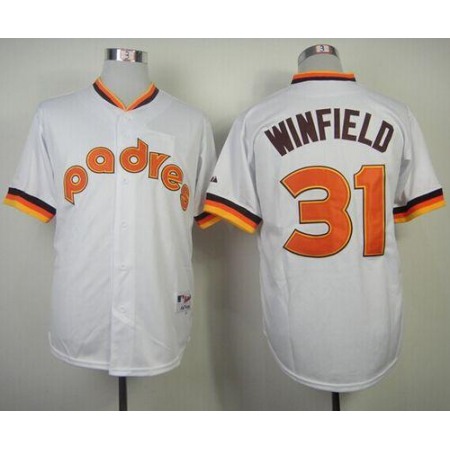 Padres #31 Dave Winfield White 1984 Turn Back The Clock Stitched MLB Jersey