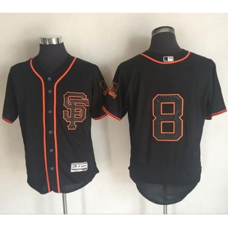 Giants #8 Hunter Pence Black Flexbase Authentic Collection Alternate Stitched MLB Jersey