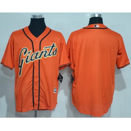 Giants Blank Orange New Cool Base Alternate Stitched MLB Jersey