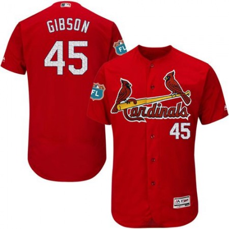 Cardinals #45 Bob Gibson Red Flexbase Authentic Collection Stitched MLB Jersey