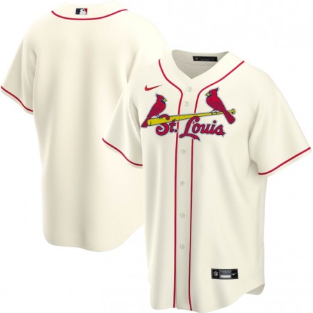 Men's St. Louis Cardinals Blank Cream Cool Base Stitched MLB Jersey