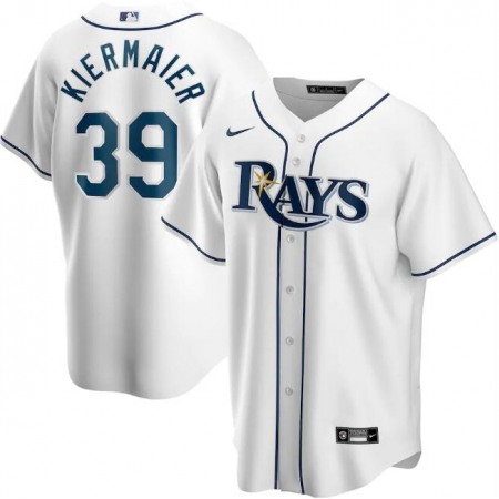 Men's Tampa Bay Rays #39 Kevin Kiermaier White Cool Base Stitched Jersey