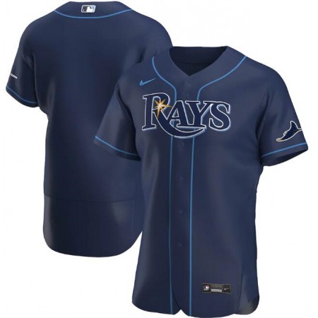 Men's Tampa Bay Rays Blank Navy Flex Base Stitched Jersey