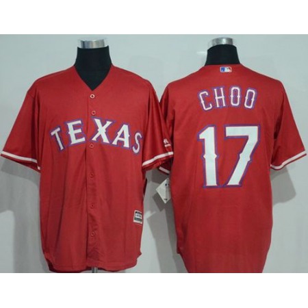 Rangers #17 Shin-Soo Choo Red New Cool Base Stitched MLB Jersey