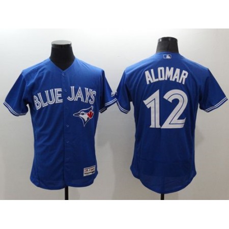 Blue Jays #12 Roberto Alomar Blue Flexbase Authentic Collection Stitched MLB Jersey