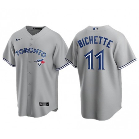 Men's Toronto Blue Jays #11 Bo Bichette Gray Cool Base Stitched MLB Jersey