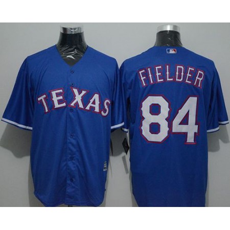 Rangers #84 Prince Fielder Blue New Cool Base Stitched MLB Jersey